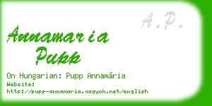 annamaria pupp business card